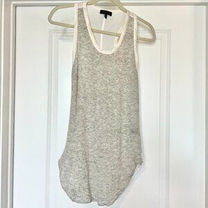 rag & bone Tank Top Shirt Women Small Gray Silk Trim Alpaca Sleeveless Racerback
